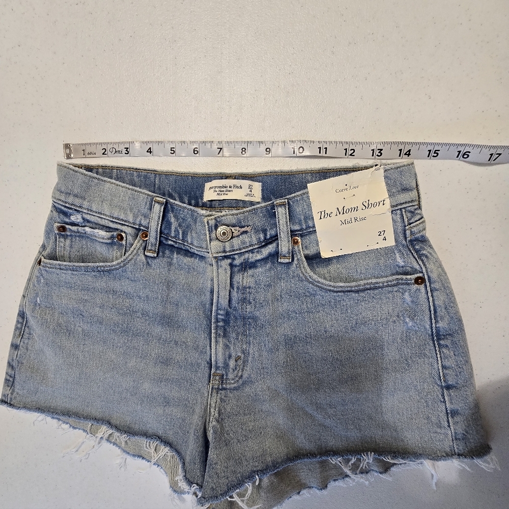 Abercrombie & Fitch Light Blue Denim Jean Shorts - Picture 5 of 12